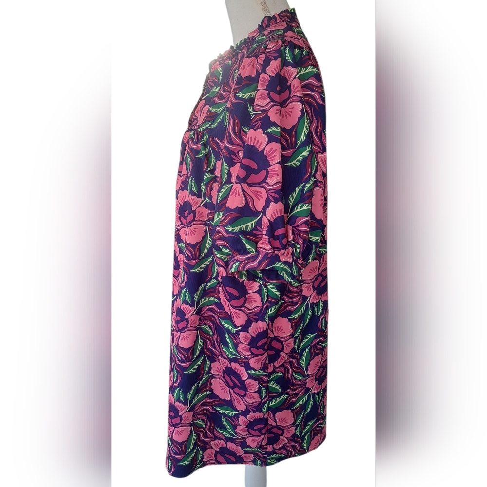 Michelle Mcdowell Floral Pink and Green Women's Dress - Picture 6 of 9